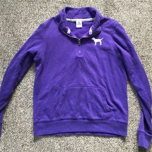 Victoria's Secret Pink purple quarter zip