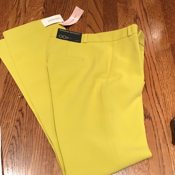 Chartreuse Logan trousers from Banana Republic