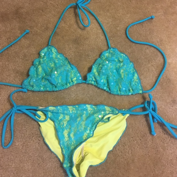 Hot sequin Brazilian butt bikini