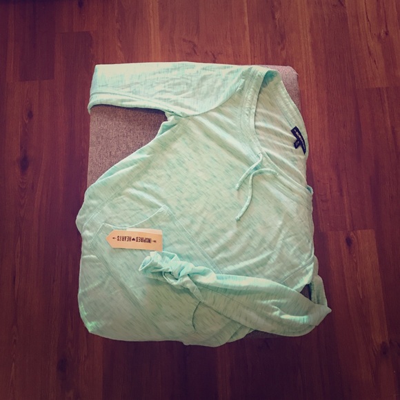 A cute teal long sleeve tee