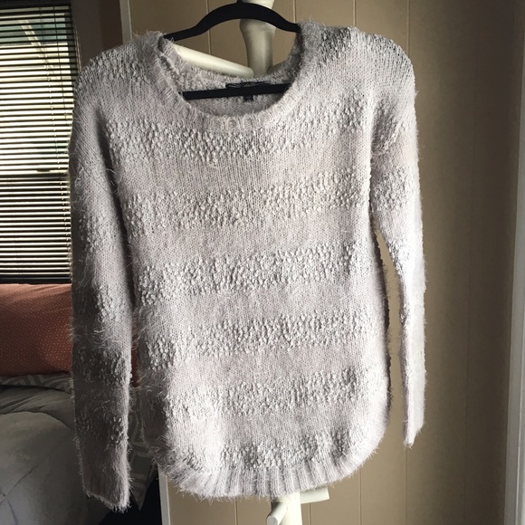 Gray fuzzy sweater