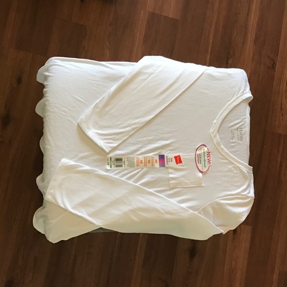 A white long sleeve tee