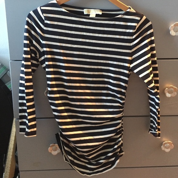 Michael Kors xs nautical stripe top zipper detail