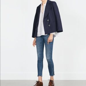 Zara Skinny jeans with zipped hem