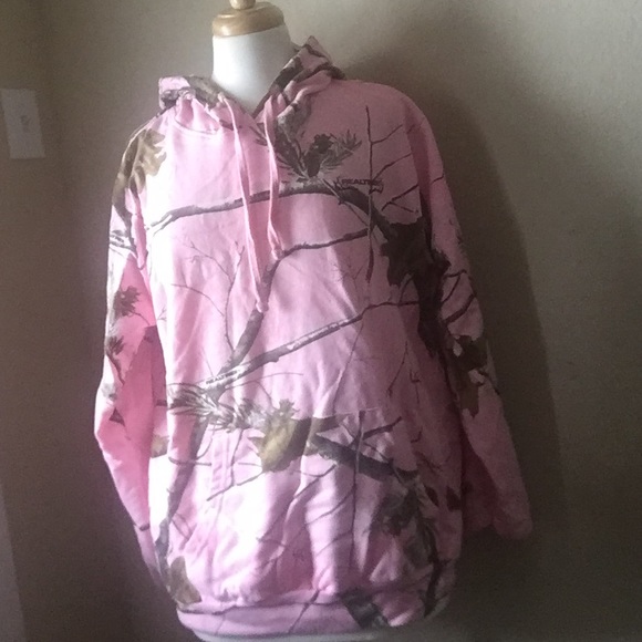 Pink camo hoodie