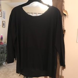 Madewell Black Sheer Top