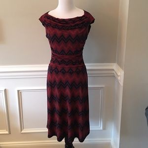 SALE!! Red/Black Chevron Dress