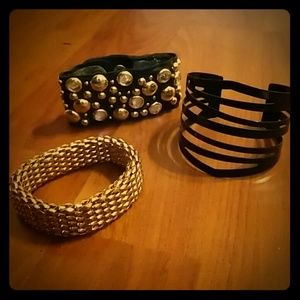 Black and "Gold" Cuff Bundle