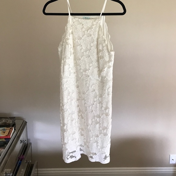 Urban Outfitters Dresses & Skirts - URBAN OUTFITTERS White Lace Scallop-Edge Dress
