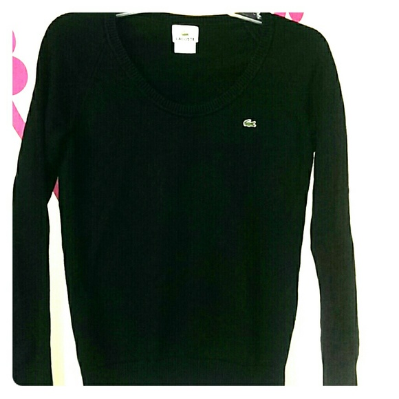 Lacoste 100% cotton black sweater EU 40 US small