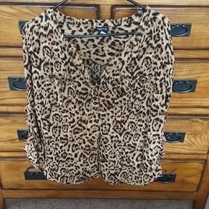 Leopard Print Torrid Size 2 dressy top