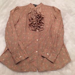 Ralph Lauren Ruffle Front Blouse
