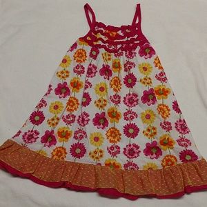 Pink and Yellow Toddler Sun Dress