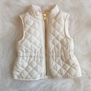Never worn baby girl old navy puffer zip vest