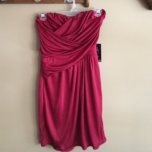 Cranberry strapless dress