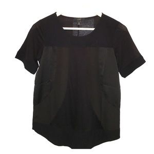 J.Crew Black Seamed Panel T-shirt