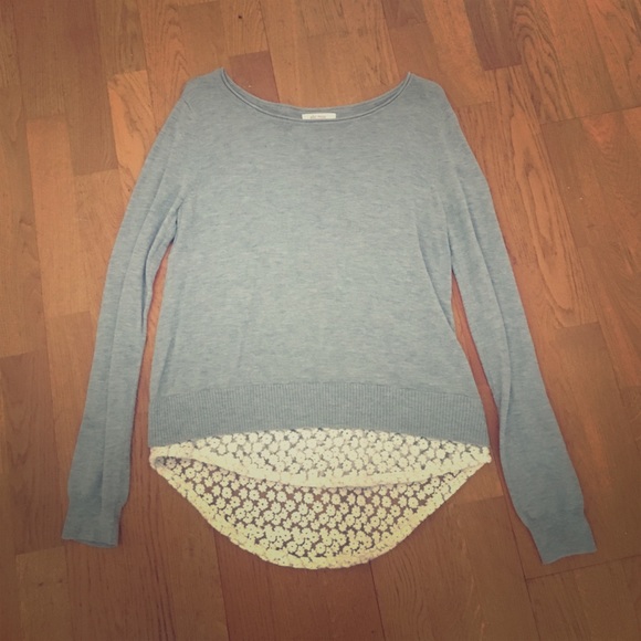Ella Moss Lace Hem Sweater
