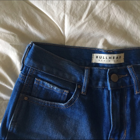 Blue High Rise Denim Shorts! - Picture 4 of 5