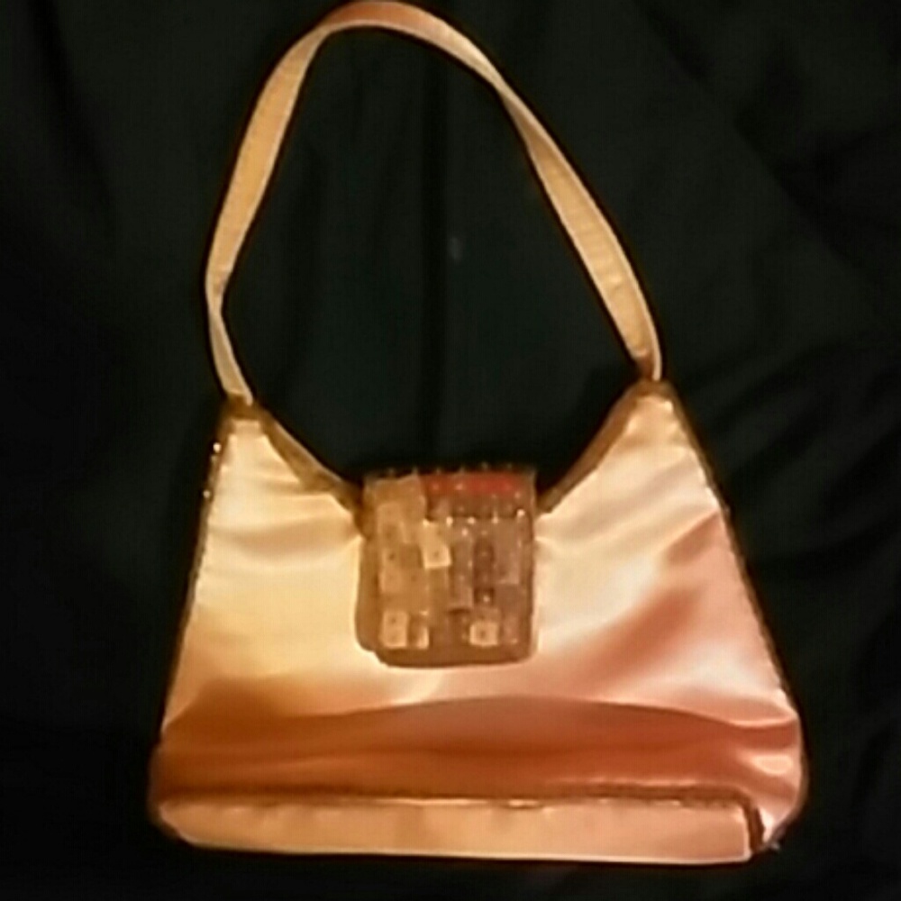 Gold Jessica McClintock evening bag