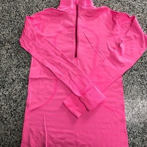Lululemon neon pink raspberry glo swiftly zip up