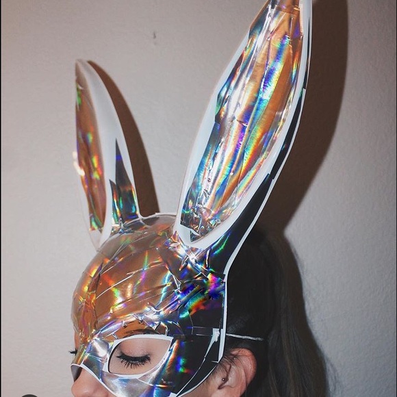 Holographic Rave bunny mask