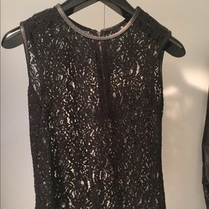 7 For All Mankind Black Lace Tank