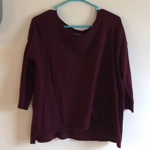 Burgandy off the shoulder sweater