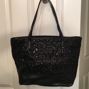 Nine West Black Sequined Tote