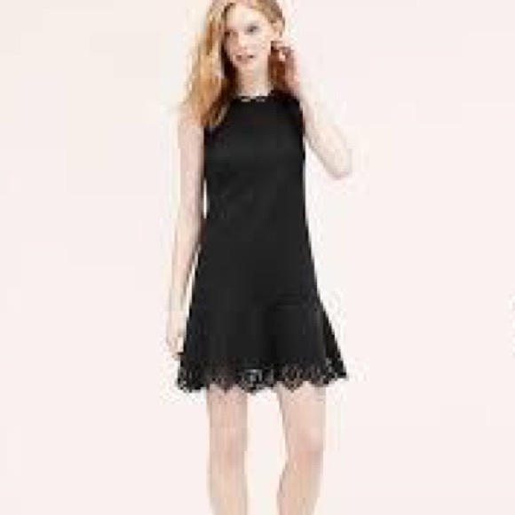 Ann Taylor LOFT Lasercut Scallop Flounce Dress 2