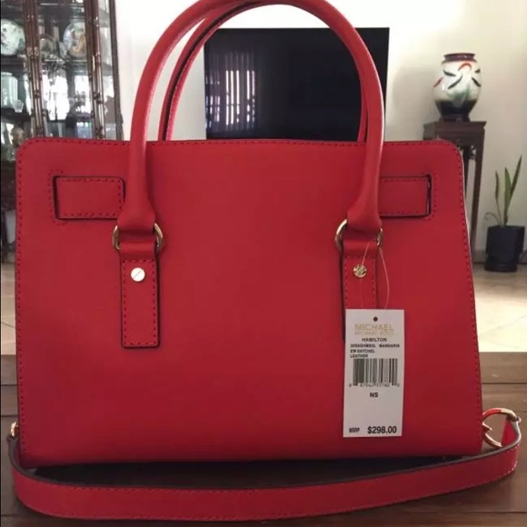 MK Michael Kors Hamilton Satchel Medium (mandarin) - Picture 2 of 4