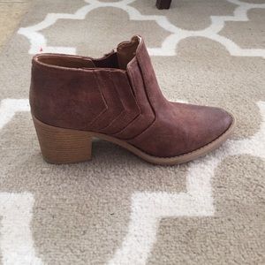 Brown ankle booties