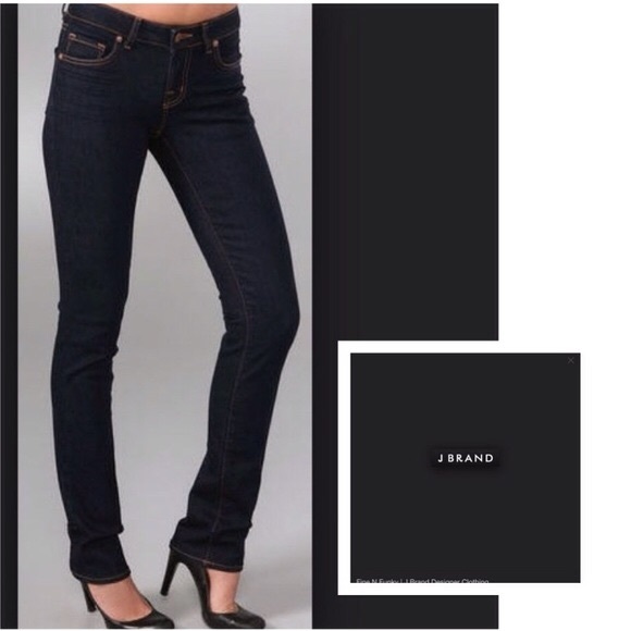 J Brand mid-rise skinny dark wash jeans 👖