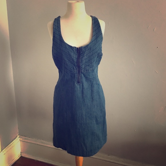 Jack Denim Dress with open back. Size M/L