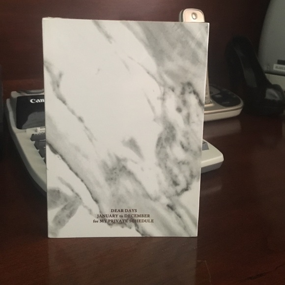 Poketo White Marble Open Dated Planner Agenda