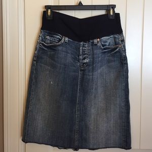 Maternity 7 for all Mankind Denim Skirt