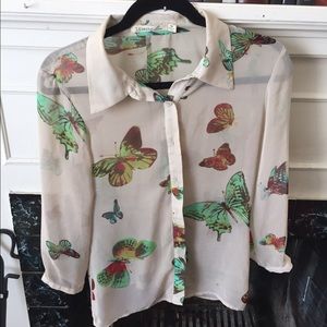 Nordstrom sheer blouse