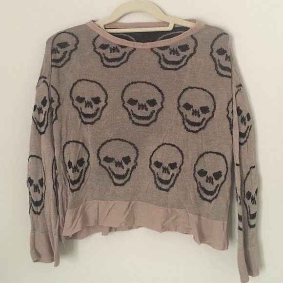 Brandy Mellville Skull Sweater