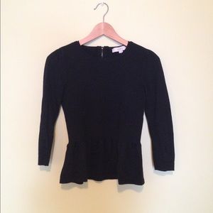 Black Peplum Sweater from Loft