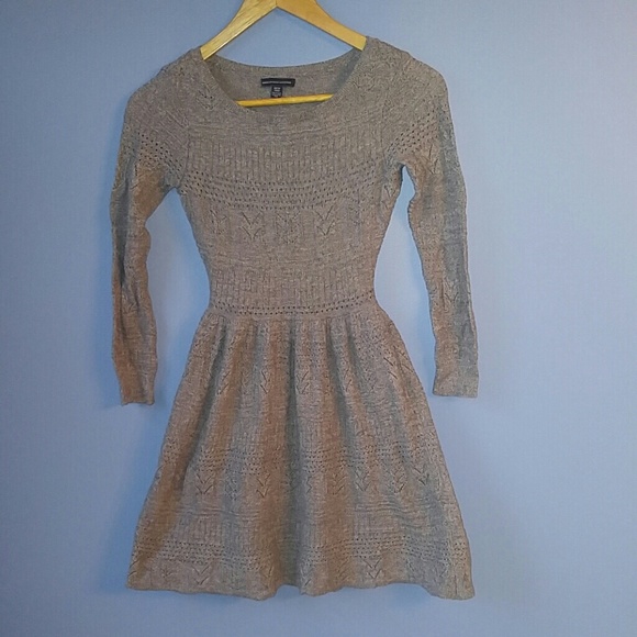 womens grey sweater dress