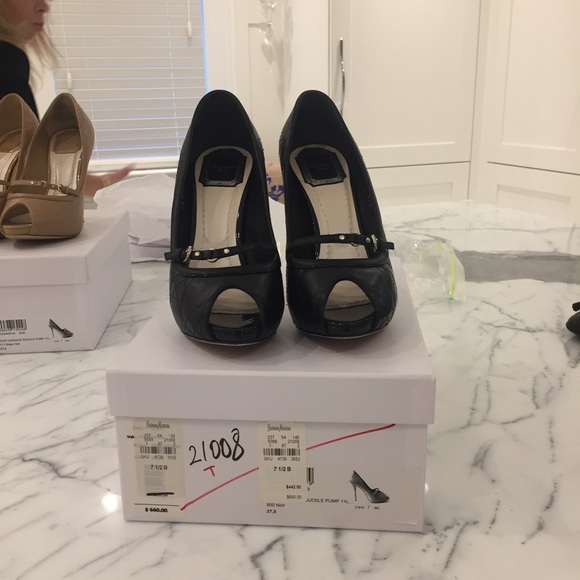 Christian DIOR black leather pumps