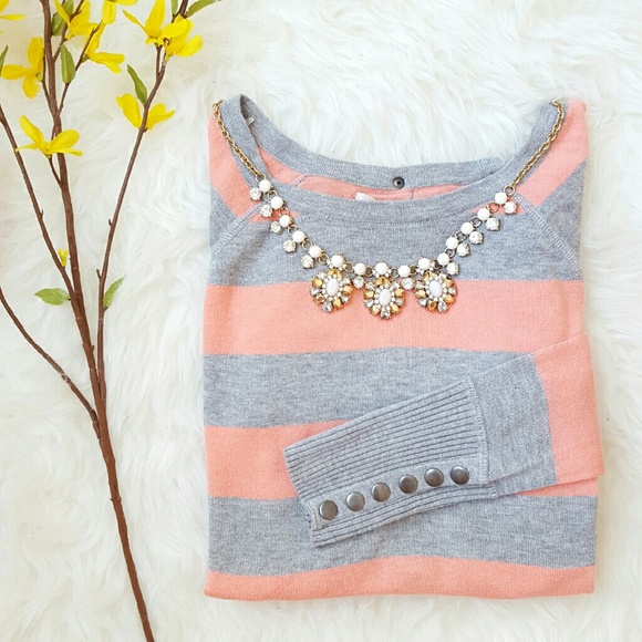 Wearing Your Heart On Your Sleeve Sweaters - Striped Back-Button Sweater