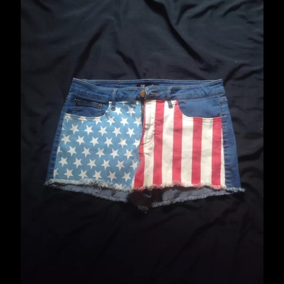 Forever 21 High Waisted American 28 Denim Shorts