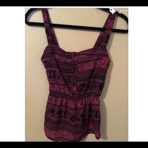 Elephant patterned tank top
