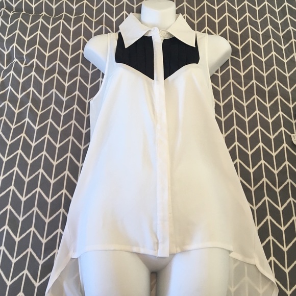 High-low blouse w/back cut out