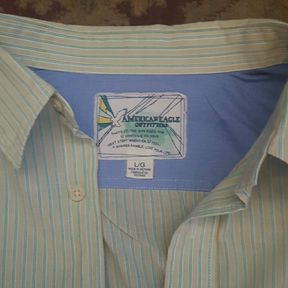 American eagle brand long sleeve dress shirt. - Picture 2 of 3