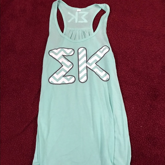 Sigma Kappa sorority mint green tank top