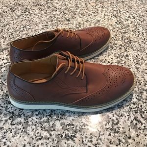 Men's Kunsto Leather Oxford Dress Shoes - Size 12