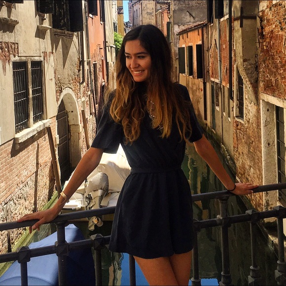 Navy blue romper