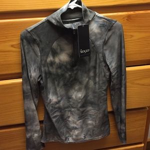 Tye dye athletic quarter zip NWT