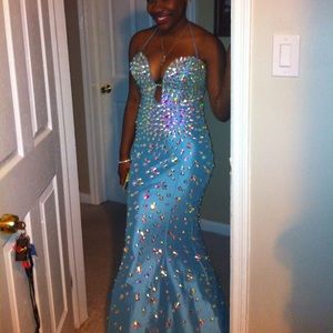 Junior Blue Prom Dress